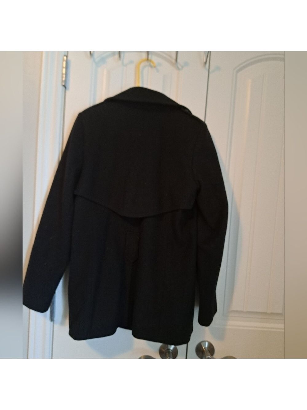 Ladies KENNETH COLE wool single breasted jacket peacoat navy blue coastal size 6 - Picture 3 of 12